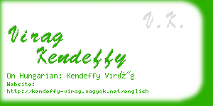 virag kendeffy business card